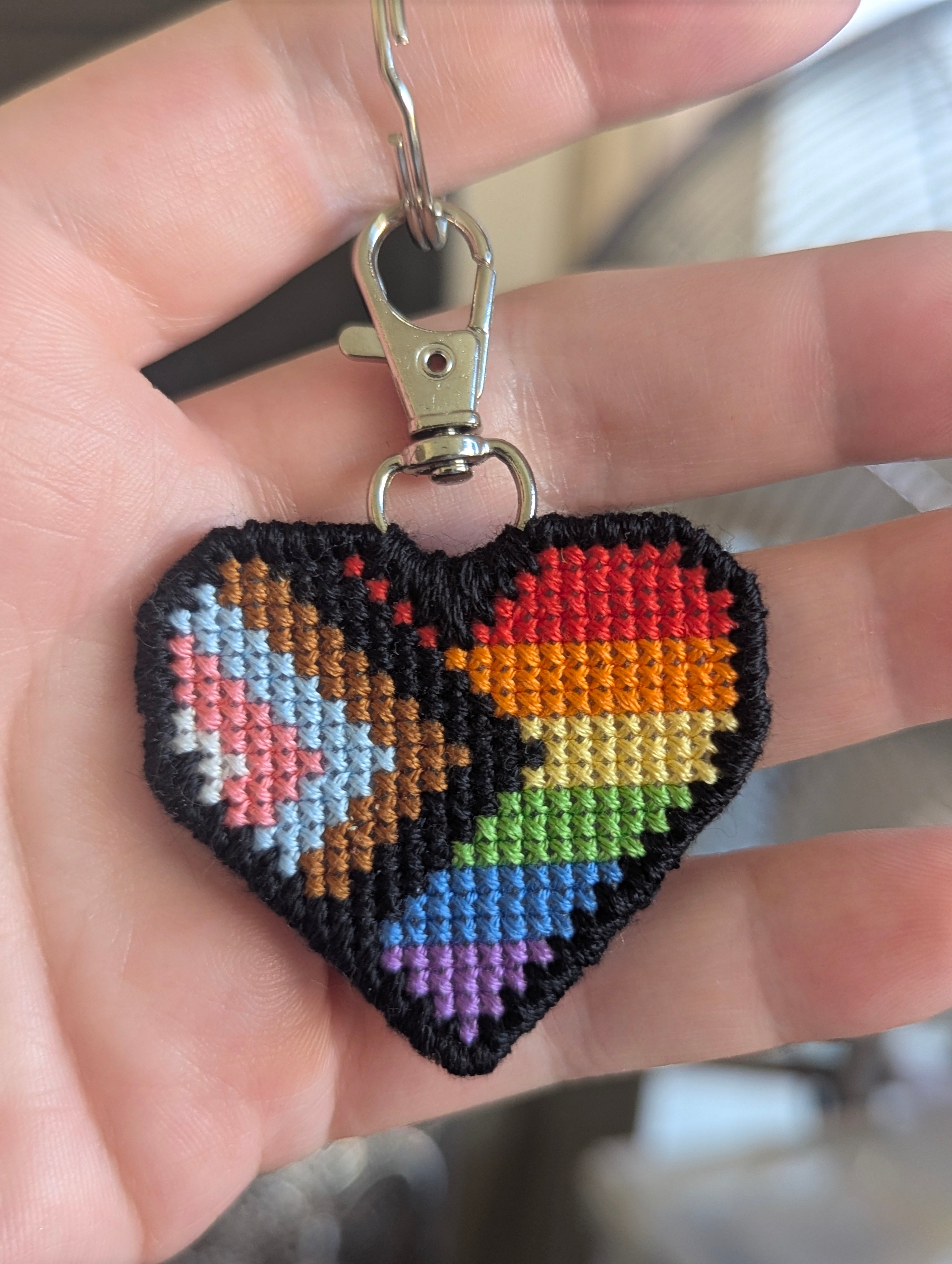 Pride Heart Keyring
